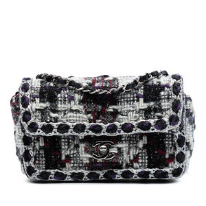 Pre-Loved Chanel Mini Rectangular Quilted Tweed Single Flap